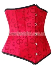 real quality RED CORSET @Size 8 sexy pirate gypsy wench mardi gras bubble