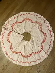 Shannon Retseck Studio Whimsical Print Holiday Tree Skirt Peach NWOT Nordstrom