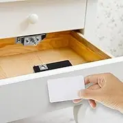 Smart Cabinet Lock, Hidden Cabinet Lock with 2 Cards, Intelligent Electronic Drawer Lock, No Drill Invisible Cabinet Lock, Keyless Cabinet Drawer Lock Set for Drawer Cabinet