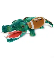 DolliBu Soft Huggable Alligator Stuffed Animal with Football Plush - 18 Inches