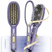 Hair Straightener Brush, Upgraded Ionic Hair Straightener and Curler 2 in 1 w...