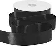 Gliberli Black Satin Ribbon 1-1/2 inch X 100 Yards Fabric Large Ribbons for Gift Wrapping Bows Bouquet Sewing Craft Home Decor Hair Floral