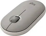 Logitech Pebble Wireless Mouse with Bluetooth or 2.4 GHz Receiver, Silent, Slim Computer Mouse with Quiet Clicks, for Laptop/Notebook/iPad/PC/Mac/Chromebook - Sand