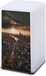 [YJWANDL] Battery Operated Desk Lamp York City Sunset Picture Print Desk Lamp Reading Lamp for Office Bedroom,Eye-Caring and Energy Saving