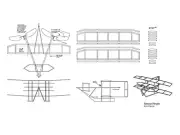 Almost Wright Twin rubber 8" Wingspan RC Model Airplane Printed Plans &Templates