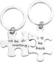 [Kefley] Long Distance Relationship Gifts for Couples Gifts for Him and Her Boyfriend Girlfriend Christmas Birthday Gifts for Husband Wife Couple Matching Puzzle Keychain