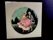 1 VTG Unused 1920’s Original Top Hat Box Label ~ Young Man Following His Lady
