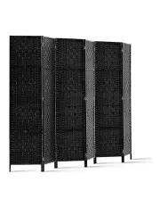 [Artiss] 6 Panel Room Divider Screen 245x170cm in Woven Black