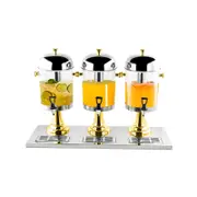 SOGA 24L Triple Drink Dispenser – Gold Accents