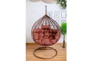 Egg Chair Hanging- Brown Basket & Brown Cushion