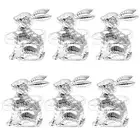 6pcs Napkin Holder Solid Table Decor Elegant Rabbit Shape Napkin Ring Alloy