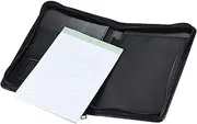 Portable Business Portfolio Padfolio Folder Document Case Organizer PU Leather with Business Card Holder Memo Note Pad ALKOY