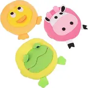 SOESFOUFU 3 Pcs Cartoon Bath Gloves Body Scrubber for Bath Wash Scrubber Pool Products Handles Bath Sponge Grout Play Spinner Shower Scrubber Pipette Fine French
