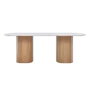 Tathra Marble Oval Dining Table