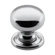 3659 Cupboard Knob Sheet Brass Chrome Plated D25xP27mm