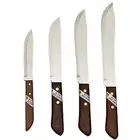 Knife Chef Kitchen Steel Cleaver Forged Stainless Butcher Meat Chopping Set 4Pcs