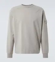 [Stone Island] Stone Island Compass cotton-blend jersey sweatshirt AU 90 grey