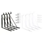 Closet Rod Support Wall Bracket with Mounting Screws Shelf Brackets with Screws