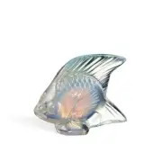 Factory New Lalique France Fish Sculpture in 'Opalescent Luster' w/ Box