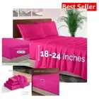 Ultra-Soft 1500 Thread Count Microfiber Sheet Set - California King, Hot Pink