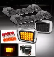 03-09 HUMMER H2 LED CORNER+CAB ROOF MARKER RUNNING SIGNAL LIGHTS LAMP SMOKE LENS
