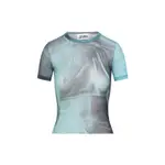 [Jean Paul Gaultier] Jean Paul Gaultier-Indigo Vintage Blue Mesh Baby Printed "Water" Tee-Donna M STAND