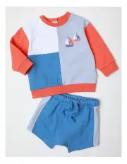 [Sprout] Nautical Colour Block Set in Mid Blues
