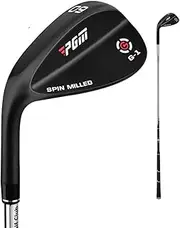 Left-Handed Golf Sand Wedge for Men Women - Premium 56/60 Degree Golf Club Wedge with Stainless Steel Pole (Left,56 Degree,Black)