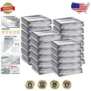Mylar Emergency Blankets 100 Pack - Essential Survival Gear for Outdoor Safety