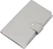 uxcell Leather Professional Credit Card Holder, 40 Slots Business Card Organizer for Men and Women, Multifunctional Credit Card Protective Case, Store Cards and Prevent Loss(Grey)