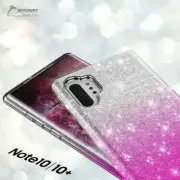Silver / Pink Glitter Bling TPU Gel Case Cover For Samsung Galaxy Note 10 Plus