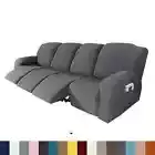 4 Seater Knitted Recliner Sofa Covers Elastic Sofa Protector Armchair Covers