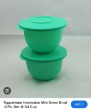 Tupperware Impressions Set/2 Mini Bowls 2.25 cup