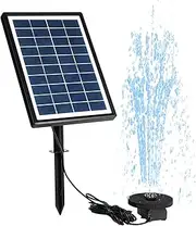Solar Water Pump for Pond, Solar Fountain Pump for Bird Bath,7W Solar Fountain Kit - Solar Panel, Solar Powered Floating Water Fountain Pump with 12 Nozzles for Bath