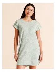 [Soho] Everyday PVE Short Sleeve Nightie in Foliage Print