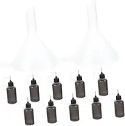 Ciieeo 10Pcs Applicator Bottles with Funnel Glue Dispensing Bottles for Handcrafts Portable and Convenient for Precise Application of Liquids