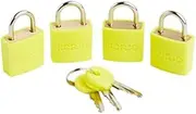 [Balanzza] Korjo Luggage Locks 4-Pack Colourful, Includes 4 Travel Locks, Yellow