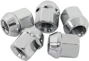 Aeroflow Acorn Short Open Wheel Nuts M12x1.25 Chrome M12 x 1.25mm Set Of 5
