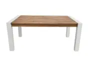 Irene Dining Table 1.8m - Antique Oak / High Gloss White