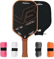 Vispinvo Pickleball Paddle, 16MM T700 Thermoformed Raw Carbon Fiber Pickleball Paddle, USAPA Approved, Polypropylene Honeycomb Core, Foam Injected Edges for Expanded Sweet Spot, Control and Balance
