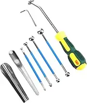 Gadpiparty 9pcs Caulking Tool Kit Durable Caulk Finishing Tools for Efficient Grouting Kitchen Bathroom Double Ended Ball