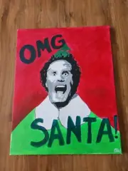Elf Movie Will Ferrell Christmas 16×20 Acrylic Painting