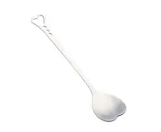 Spoon Heart Shape Polishing Surface Silver Mixing Coffee Spoon for Home