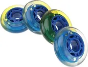 HONMEET 4pcs Roller Skate Wheels High Elastic Wear-resistant Skating Accessories for Outdoor Use for Roller and Ice Skates Blue Transparent Color