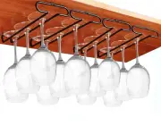Set of 4 Cabinet Stemware Rack 10 Inch Under Shelf Wine Glass Holder Storage ...