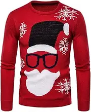 [UNeedVog] Ugly Christmas Sweater Mens Knit Pullover Christmas Jumper Xmas Festival New Year Sweaters