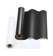 12" x 15ft - 2 Rolls Heat Transfer Vinyl HTV Iron On for Shirts (Black & White)