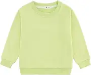 [HahaNice] Toddler Crewneck Sweatshirts Solid Pullover Tops for Girls or Boys