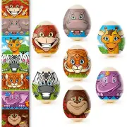 Set of 10 Heat Shrink Sleeves for Decoration 70 Easter Egg Wraps Pysanka Jungle