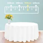 Tablecloth Round WHITE Wedding Table Cloth Cover Event Party Event Trestle 305CM